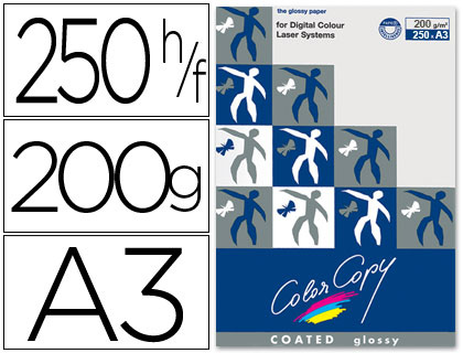 250h papel fotocopiadora Color Copy Glossy A3 200g/m²